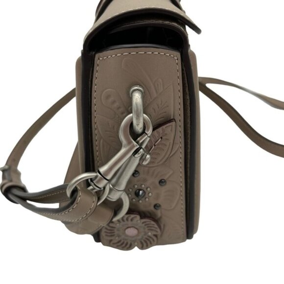 Coach Page Crossbody Glovetanned Leather With Tea Rose Tooling - Picture 6 of 13